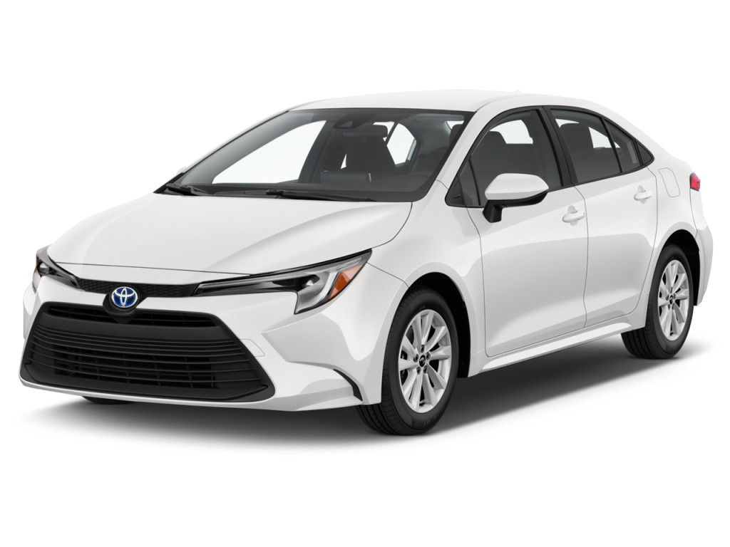 White Toyota Corolla Hybrid